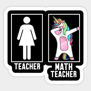 Teacher vs Math teacher Sticker